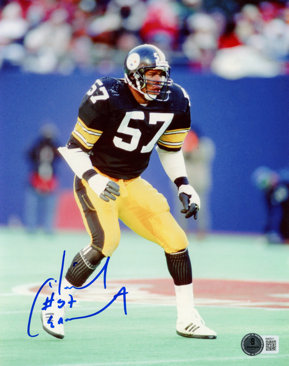 Mike Merriweather Pittsburgh Steelers Signed 8x10 Photo - Beckett Beckett-Powers Sports Memorabilia
