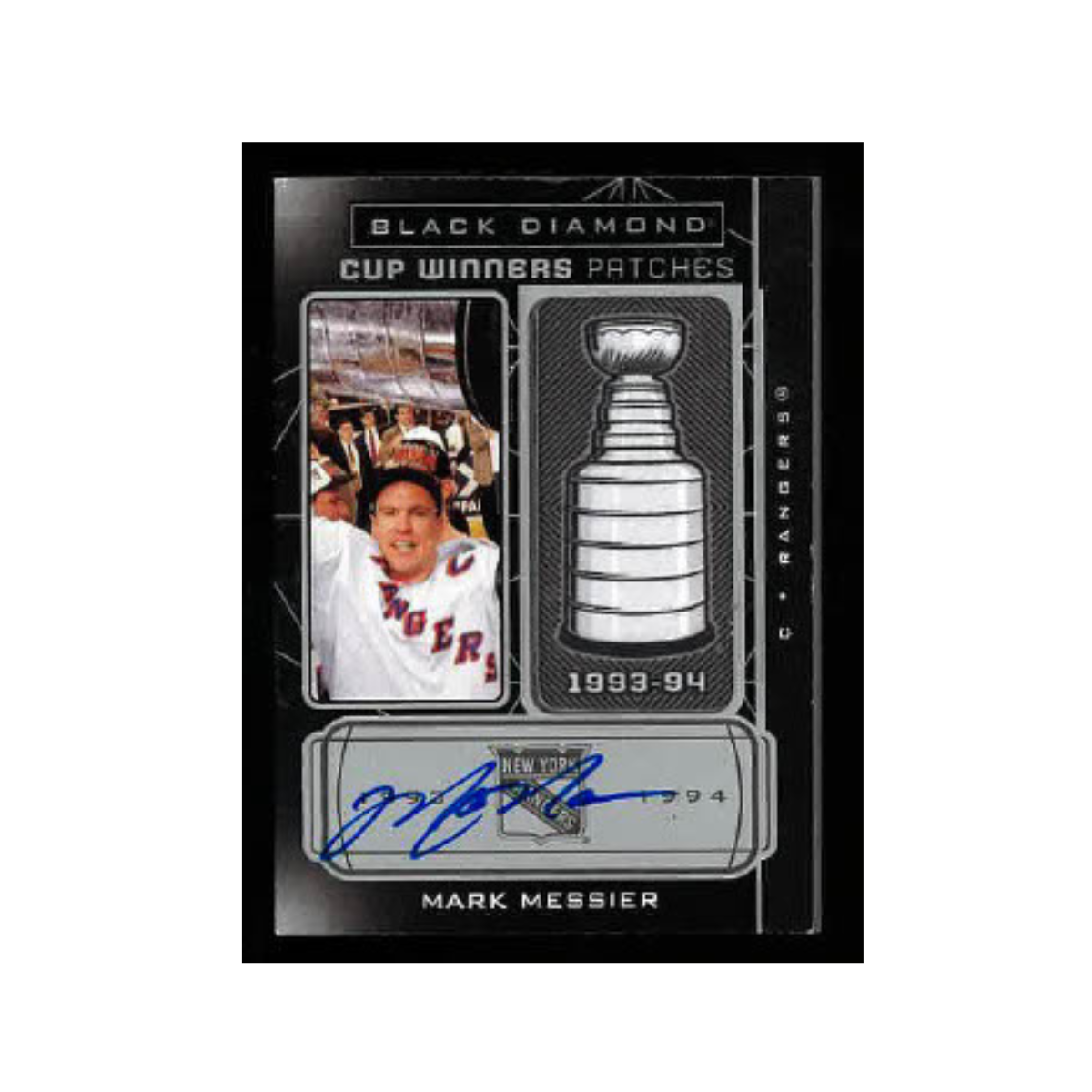Mark Messier New York Rangers Signed 2021-22 UDA Black Diamond Patch CW-MM Card-Powers Sports Memorabilia