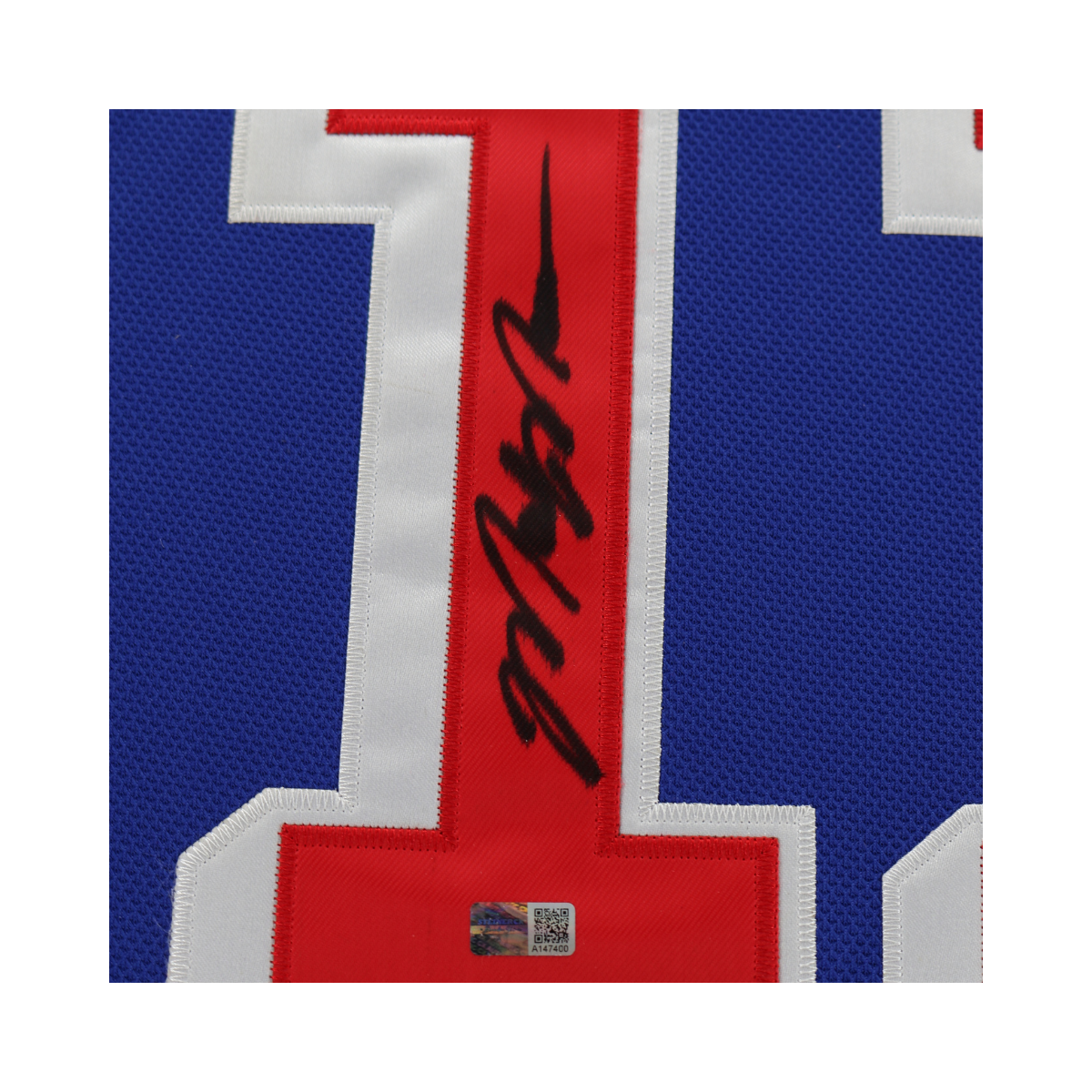 Mark Messier New York Rangers Signed Elite Framed Blue Custom Jersey