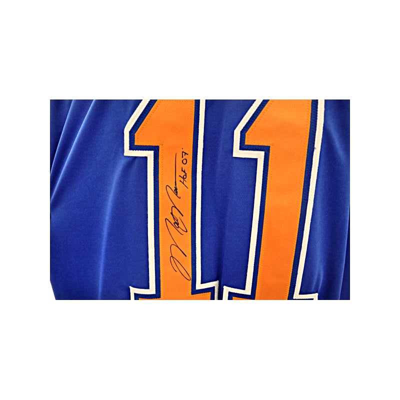 Mark Messier Edmonton Oilers Signed & Inscribed HOF 07 Blue Replica Jersey (Black Ink)-Powers Sports Memorabilia