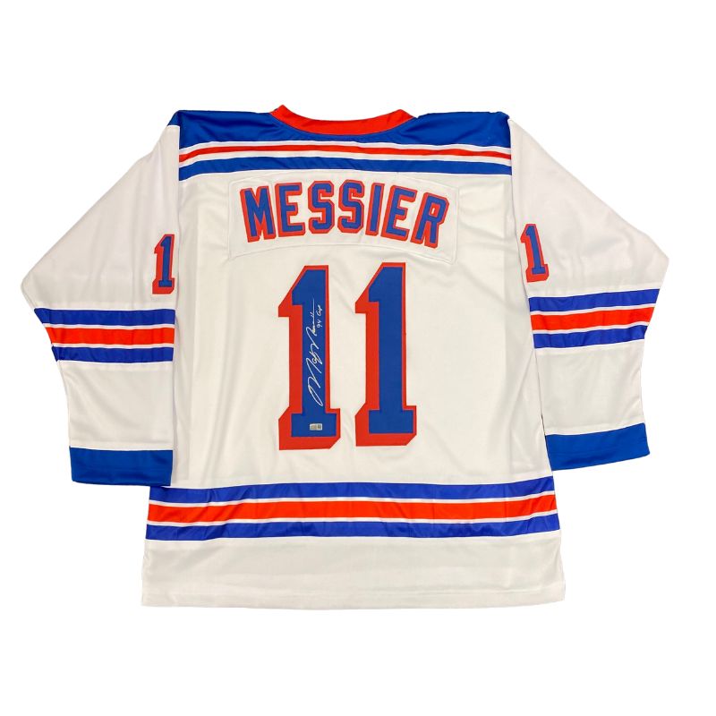 Mark Messier New York Rangers Signed Inscribed 94 Cup White Pro Style Jersey-Powers Sports Memorabilia