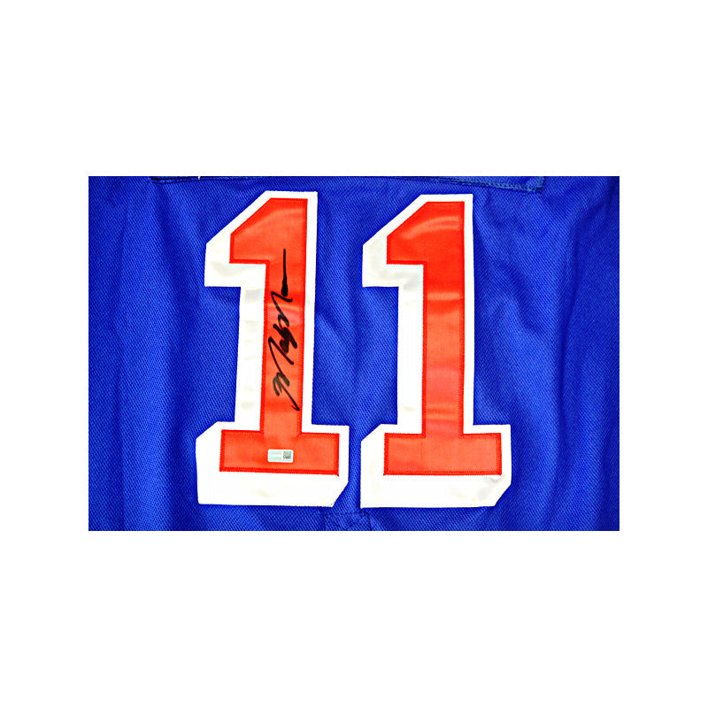 Mark Messier New York Rangers Signed Blue Custom Jersey-Powers Sports Memorabilia