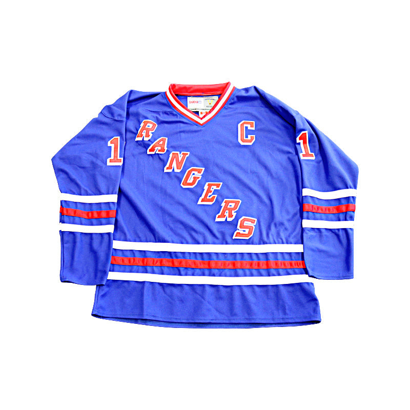 Mark Messier New York Rangers Signed Blue Custom Jersey-Powers Sports Memorabilia