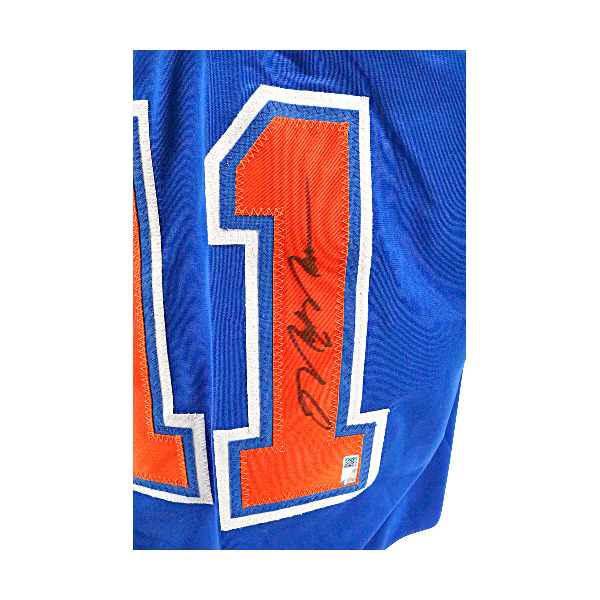 Mark Messier Edmonton Oilers Signed Pro Style Blue Jersey - Size Small-Powers Sports Memorabilia