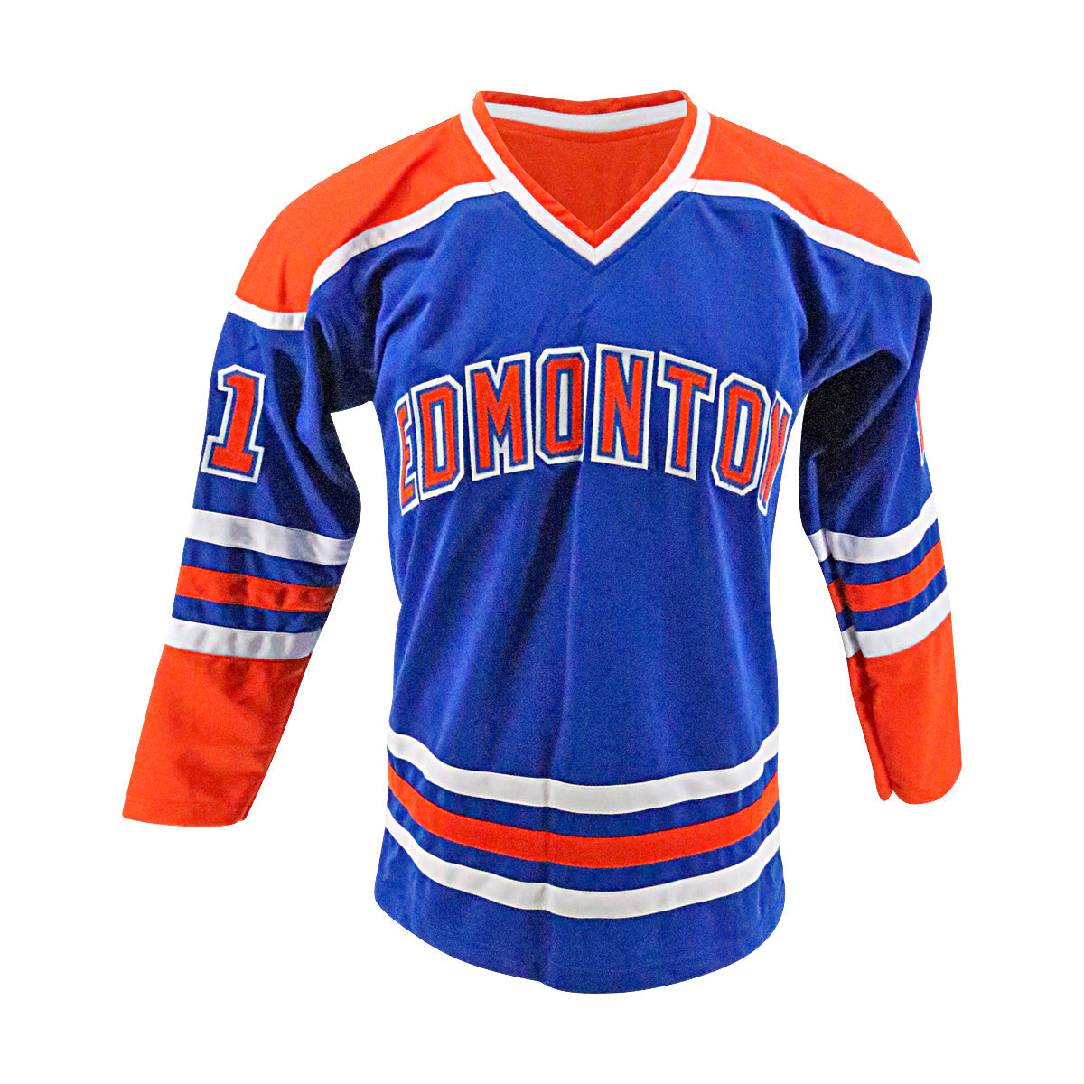 Mark Messier Edmonton Oilers Signed Pro Style Blue Jersey - Size Small-Powers Sports Memorabilia