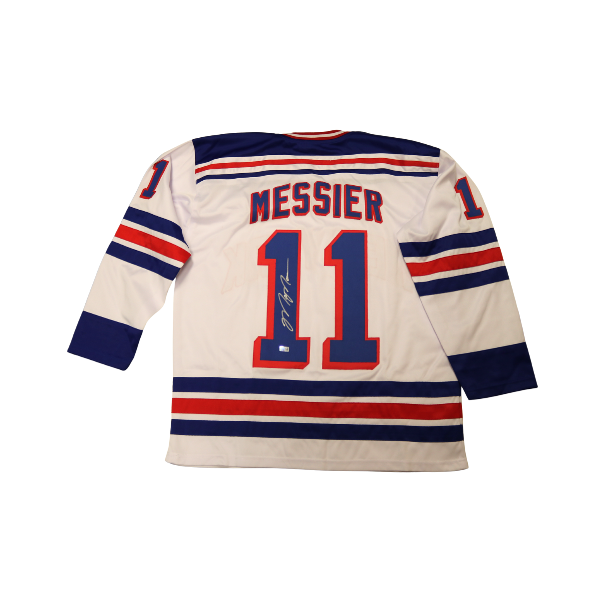 Mark Messier New York Rangers Signed Pro Style White Jersey-Powers Sports Memorabilia