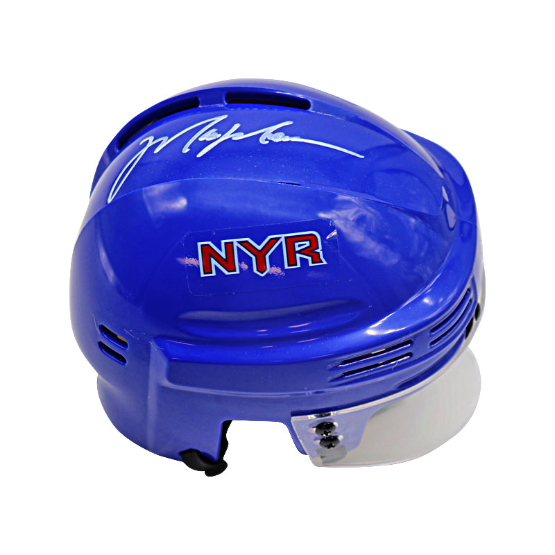 Mark Messier New York Rangers Signed Blue Mini Helmet-Powers Sports Memorabilia