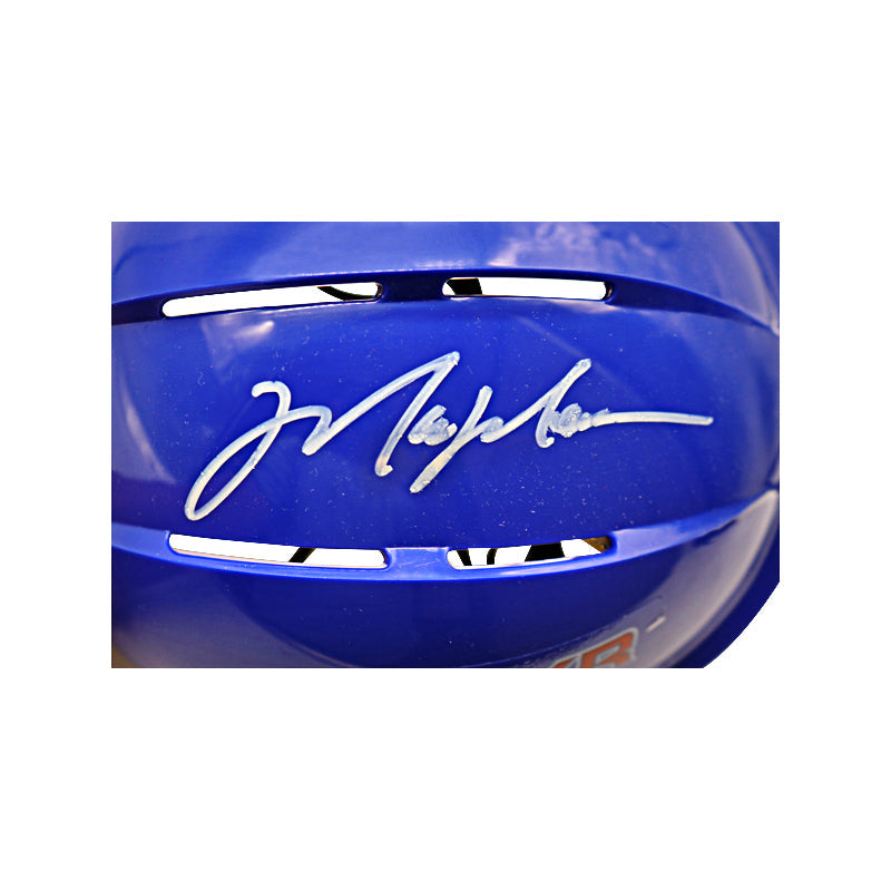 Mark Messier New York Rangers Signed Blue Mini Helmet-Powers Sports Memorabilia