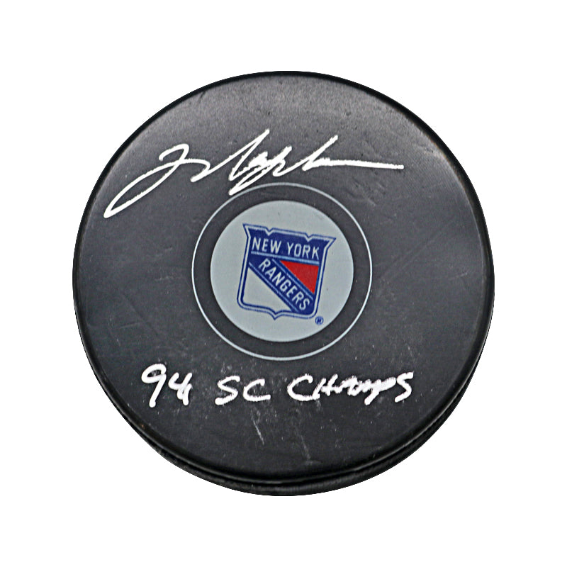 Mark Messier New York Rangers Signed and Insc "94 SC Champs" Rangers Puck (CX Authenticated)