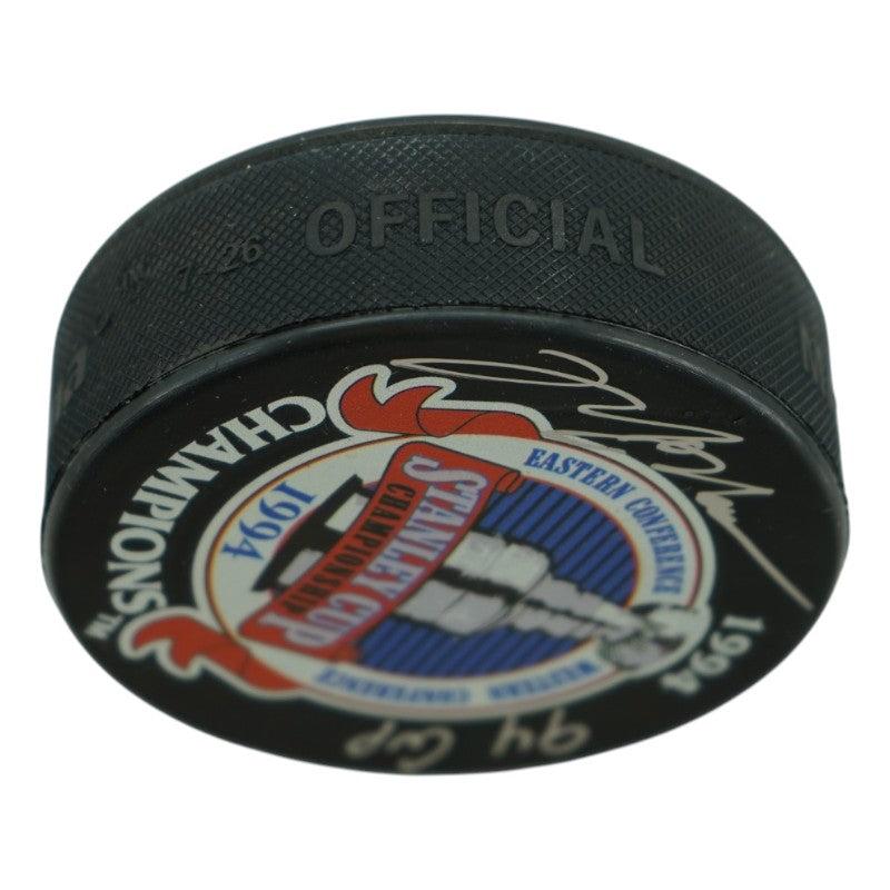 Mark Messier New York Rangers Signed Inscribed 94 Cup Replica 1994 Stanley Cup Champions Puck