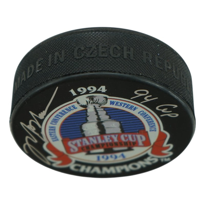 Mark Messier New York Rangers Signed Inscribed 94 Cup Replica 1994 Stanley Cup Champions Puck