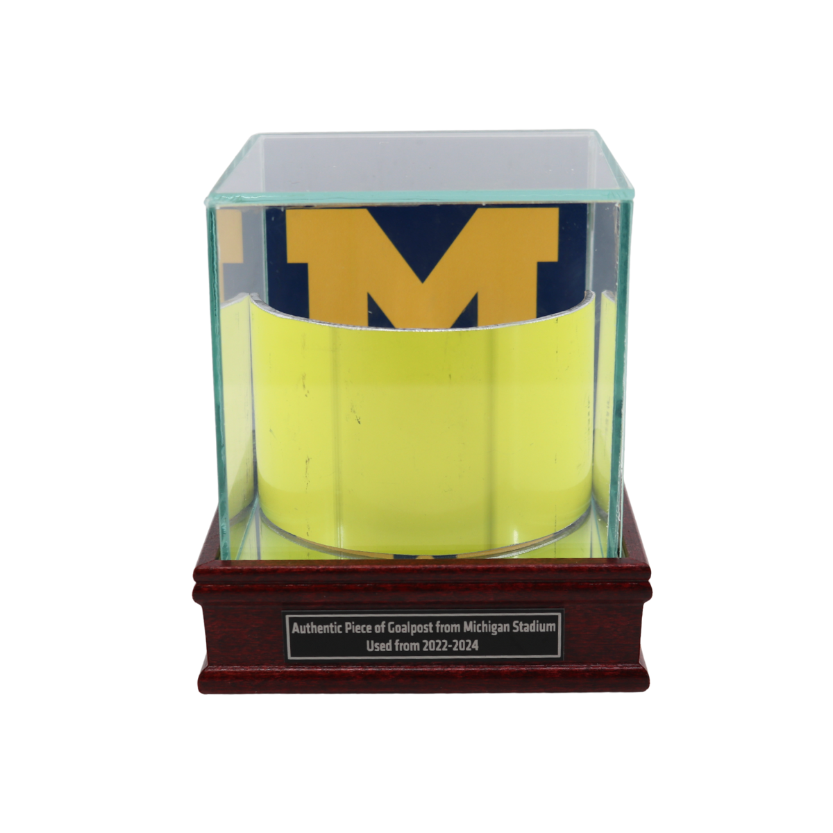 Michigan Wolverines Authentic 2022-2024 Used Big House Goalpost Piece-Powers Sports Memorabilia