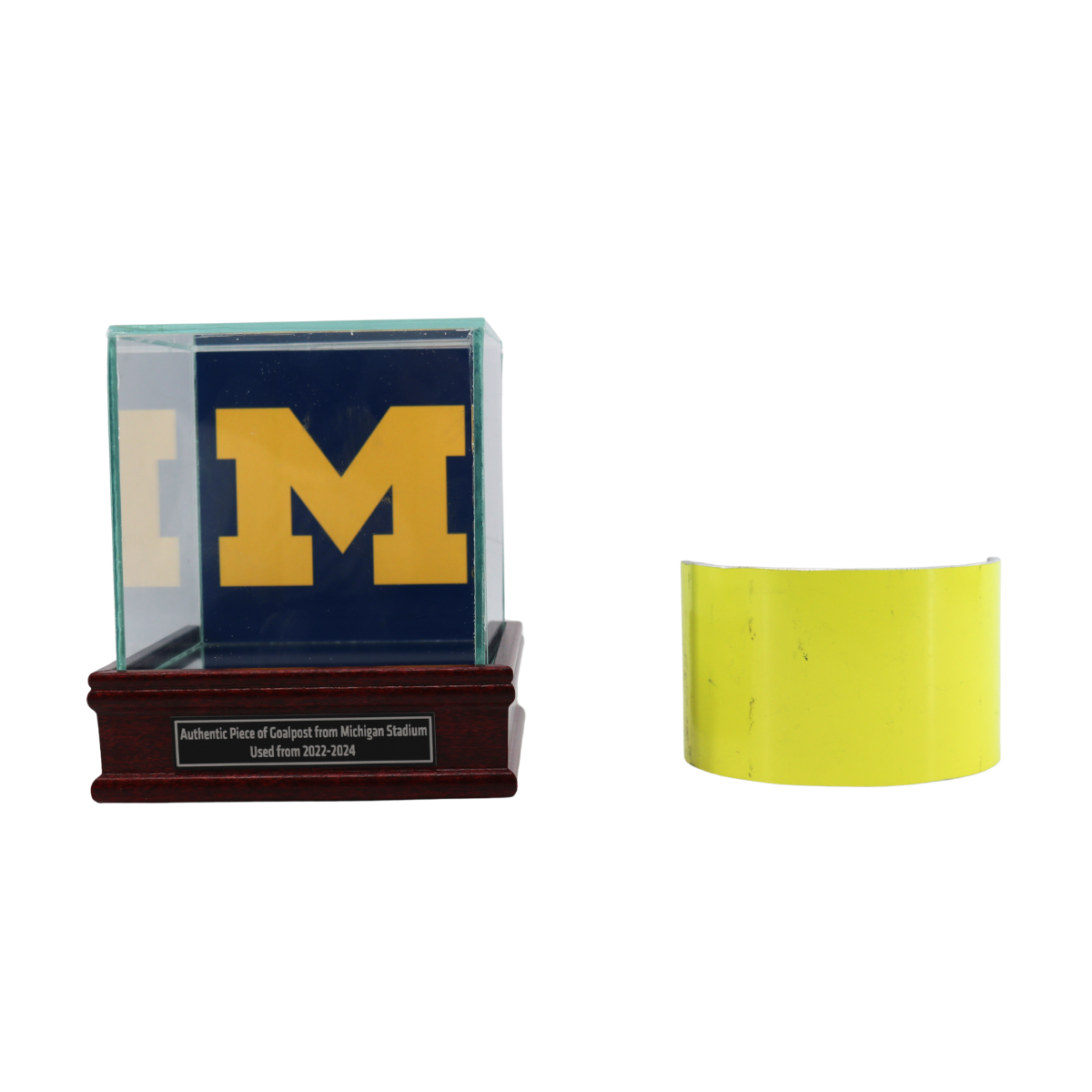 Michigan Wolverines Authentic 2022-2024 Used Big House Goalpost Piece-Powers Sports Memorabilia