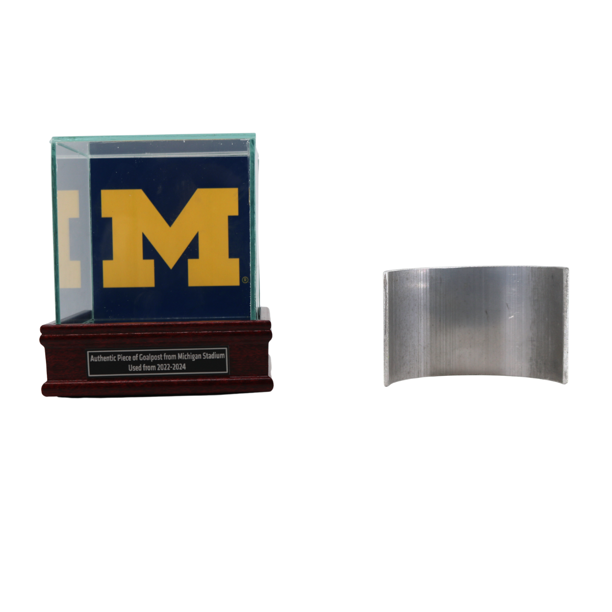 Michigan Wolverines Authentic 2022-2024 Used Big House Goalpost Piece-Powers Sports Memorabilia