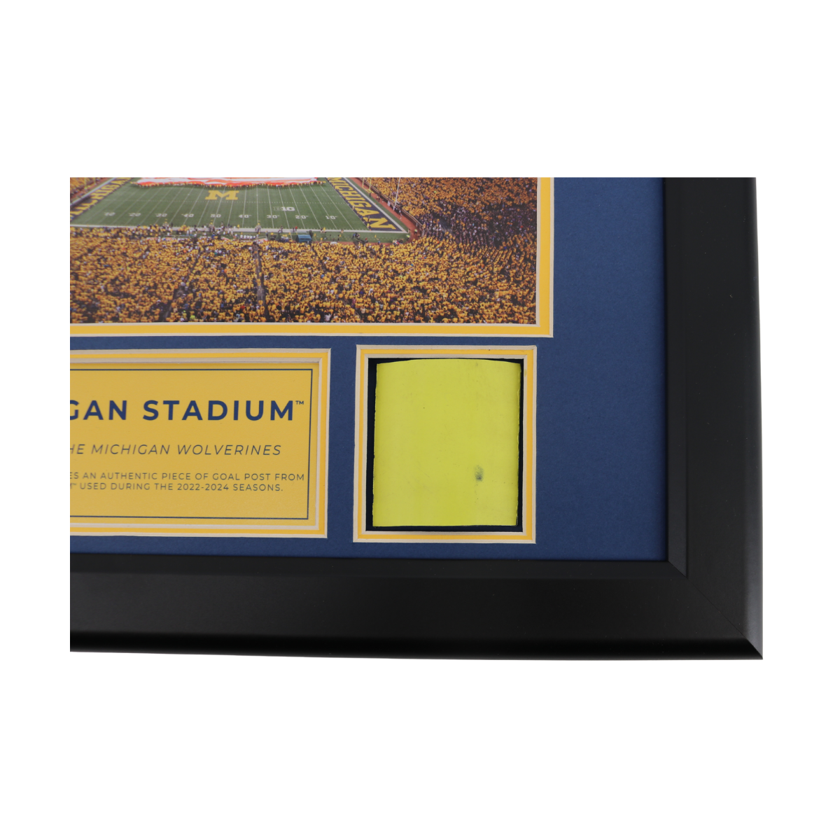 Michigan Wolverines Authentic 2022-2024 Used 2 inch Big House Goalpost Frame-Powers Sports Memorabilia