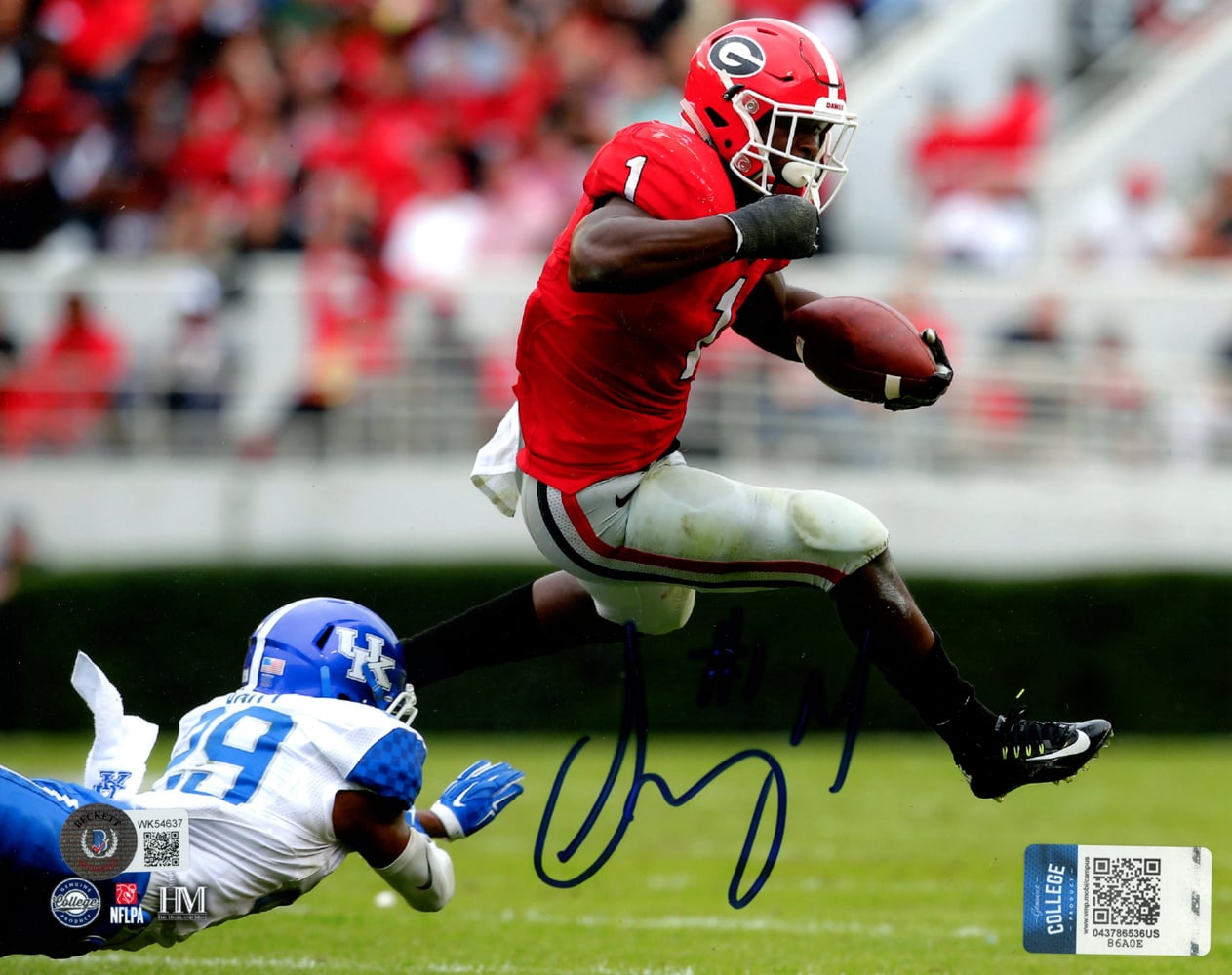 Sony Michel Signed Georgia Bulldogs 8x10 Photo – Beckett Authenticated-Powers Sports Memorabilia