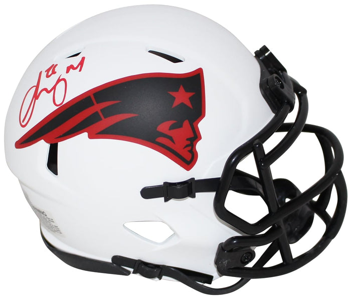 Sony Michel Signed New England Patriots Lunar Mini Helmet – Beckett Authenticated-Powers Sports Memorabilia