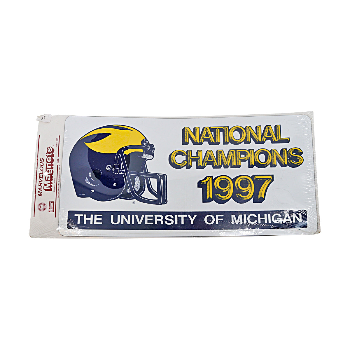 University of Michigan 1997 National Champions 8x17 Magnet-Powers Sports Memorabilia