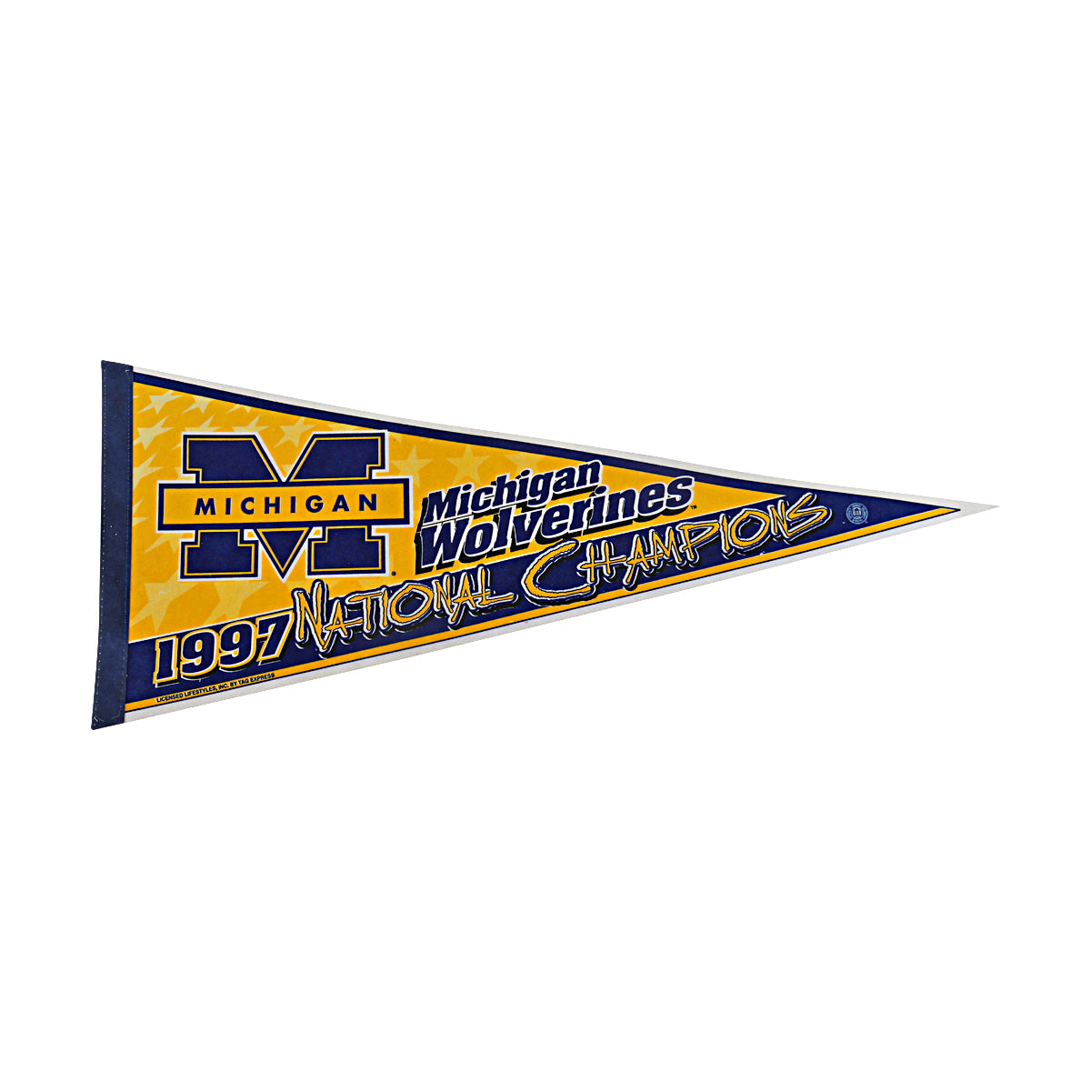 1997 Michigan Wolverines National Champs 12x29 Pennant-Powers Sports Memorabilia