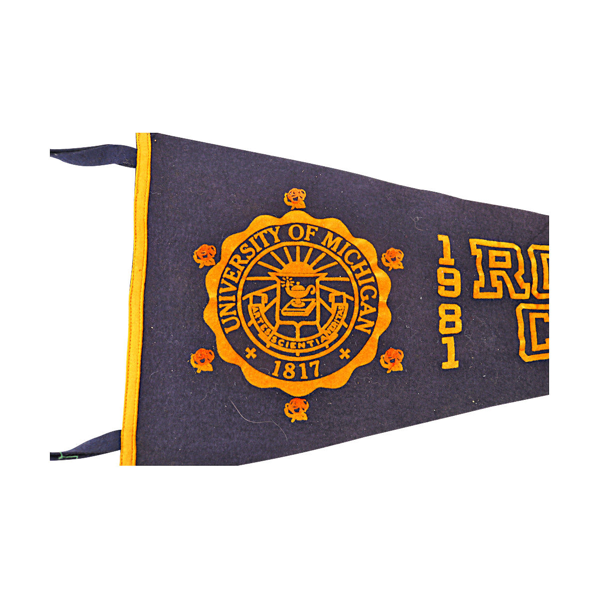 University of Michigan Wool Vintage Pennant 1981 Rose Bowl Champs Vintage Wool 11x28 Pennant RARE-Powers Sports Memorabilia