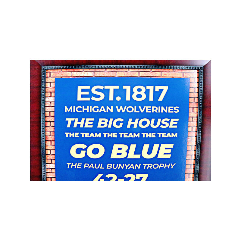University of Michigan 16"x32" Framed Subway Sign-Powers Sports Memorabilia