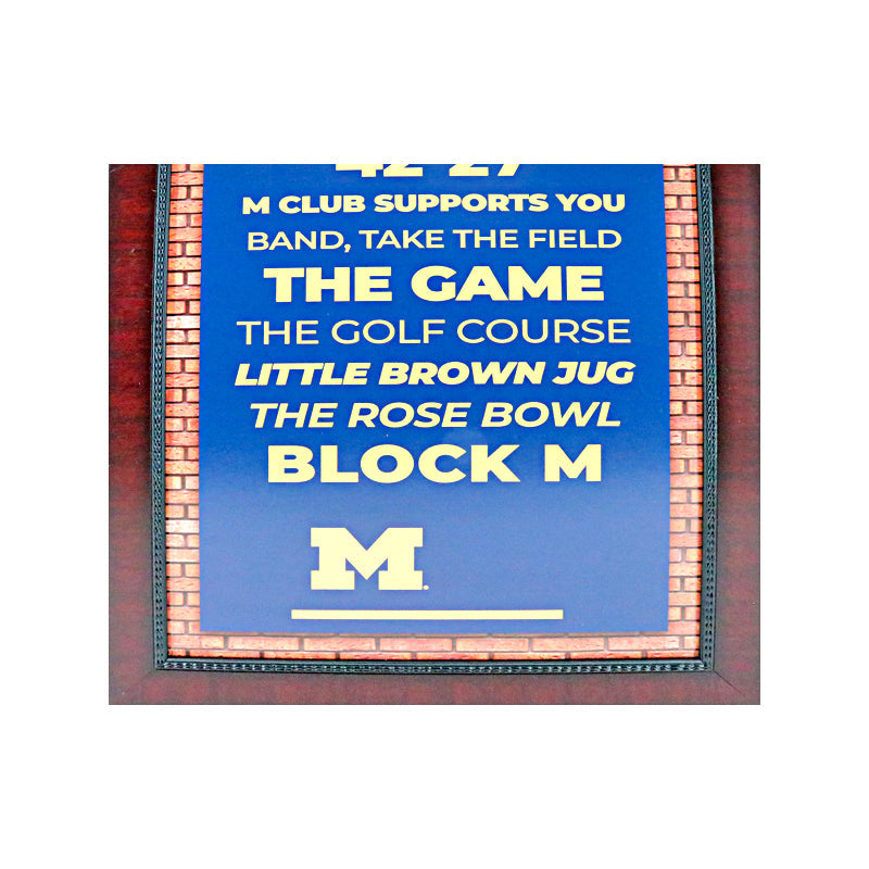University of Michigan 16"x32" Framed Subway Sign-Powers Sports Memorabilia