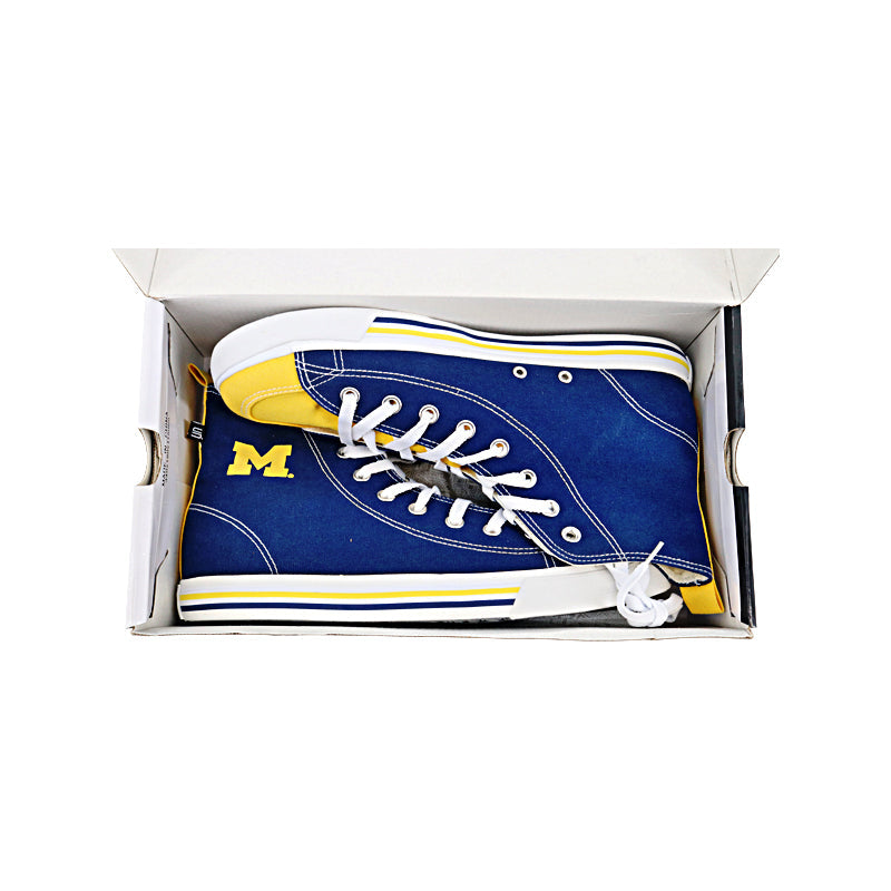 University of Michigan Skicks High Top Canvas Sneakers - Size 12-Powers Sports Memorabilia