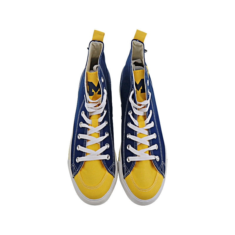 University of Michigan Skicks High Top Canvas Sneakers - Size 12-Powers Sports Memorabilia