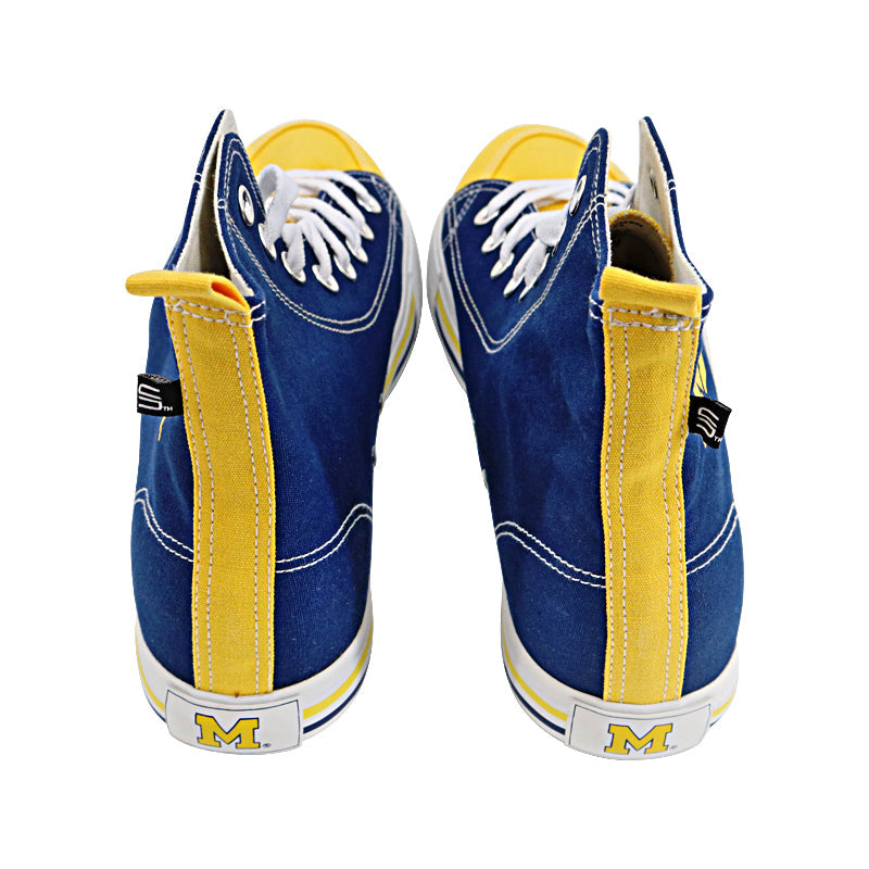 University of Michigan Skicks High Top Canvas Sneakers - Size 12-Powers Sports Memorabilia