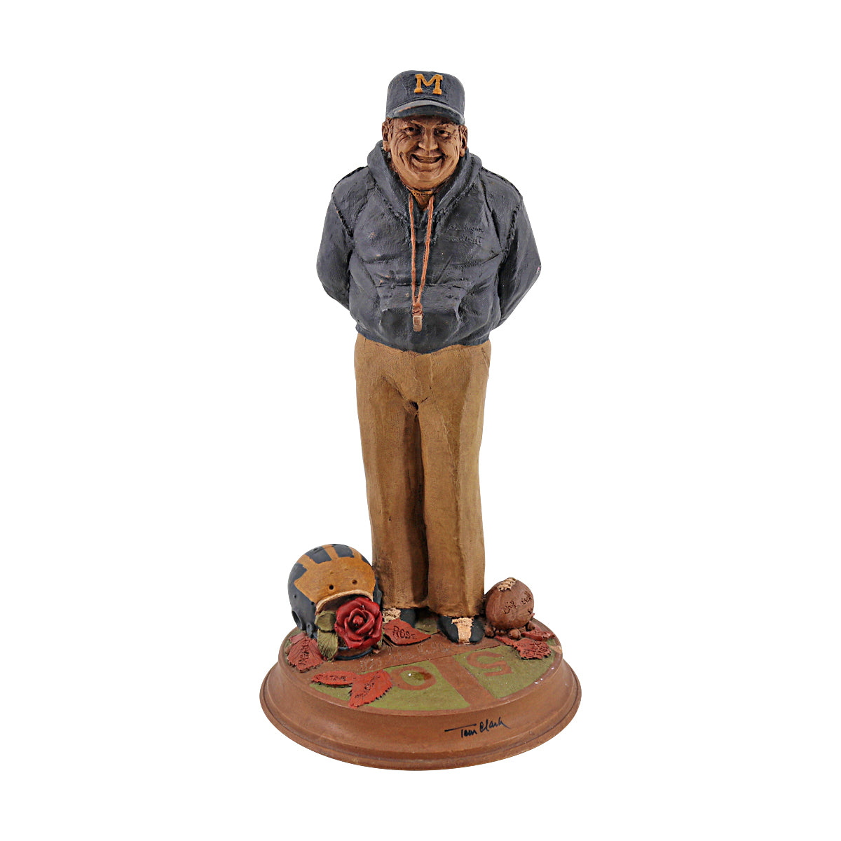 Bo Schembechler University of Michigan Statue Signed by Artist Tom Clark-Powers Sports Memorabilia