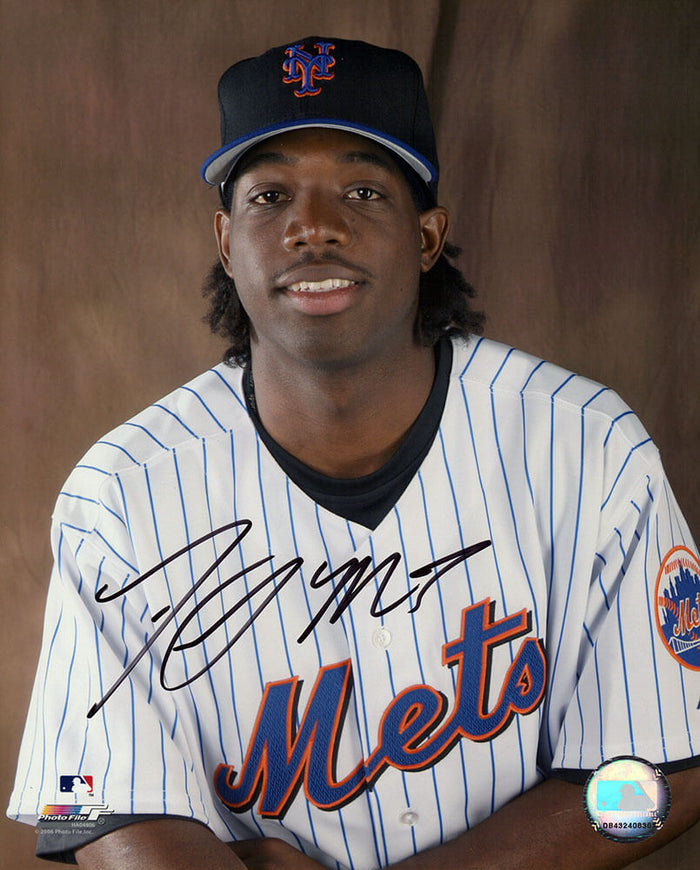 Lastings Milledge Autographed New York Mets Studio Pose 8x10 Photo-Powers Sports Memorabilia