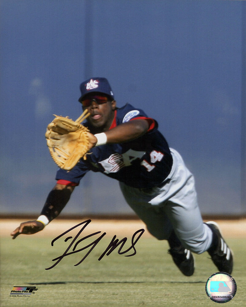 Lastings Milledge Autographed USA Baseball Diving Catch 8x10 Photo-Powers Sports Memorabilia