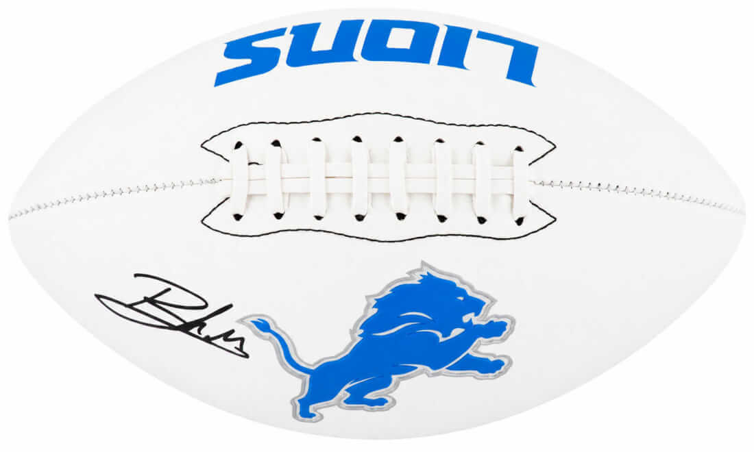 Blake Miller Autographed Detroit Lions Franklin White Logo Football-Powers Sports Memorabilia