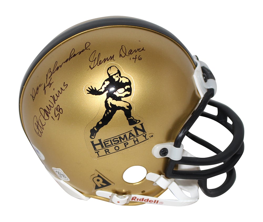 Military Heisman Winners Signed Mini Helmet - Replica 5 Sigs Blanchard PSA PSA-Powers Sports Memorabilia