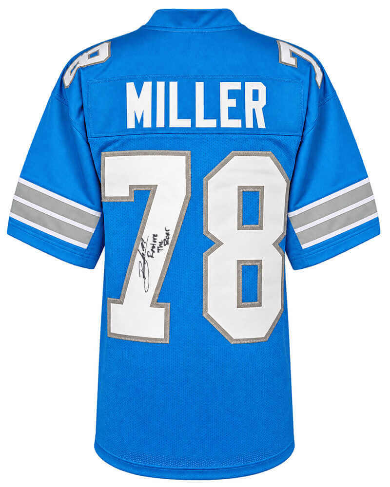 Blake Miller Autographed Blue Custom Football Jersey with Restore The Roar-Powers Sports Memorabilia
