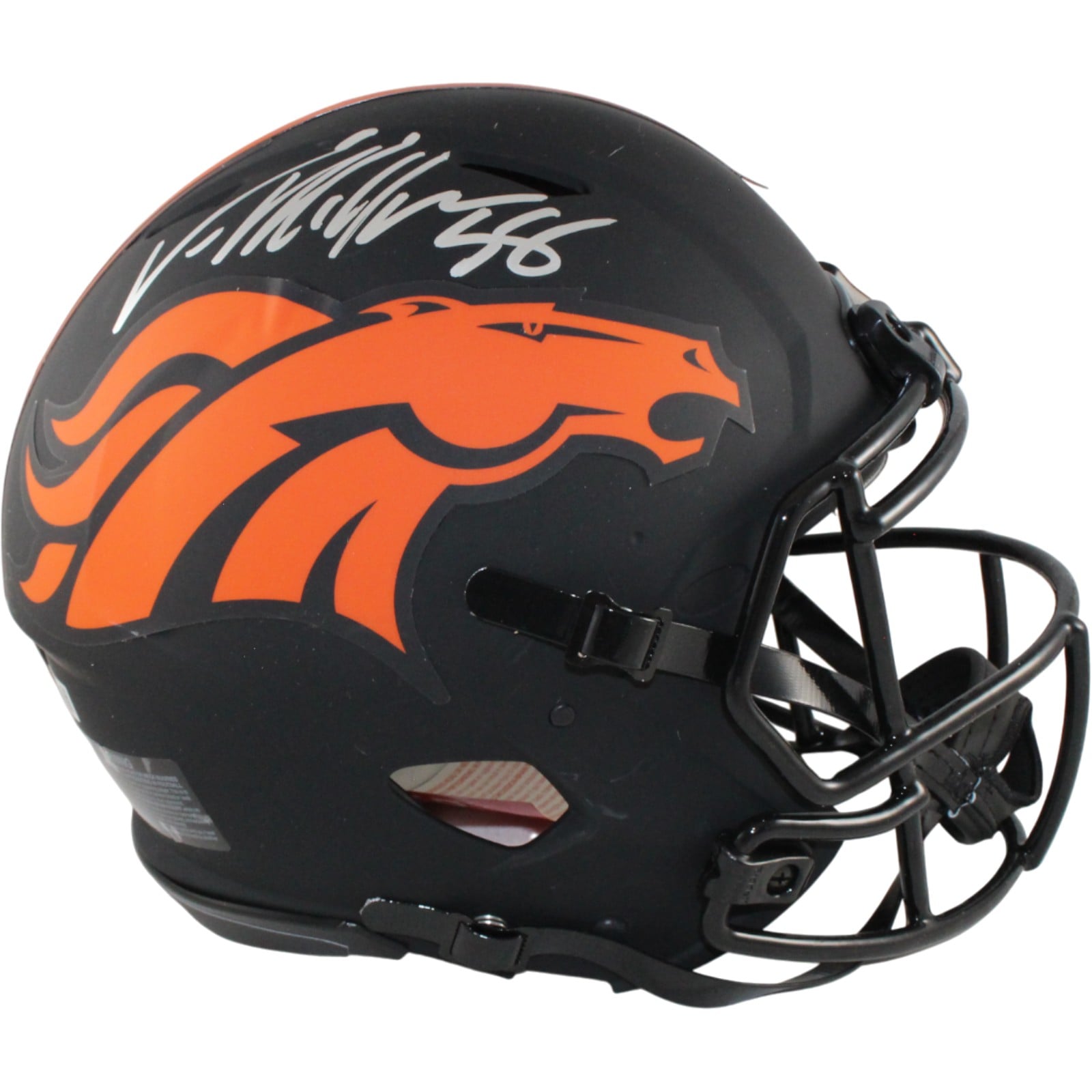 Von Miller Signed Denver Broncos Authentic Eclipse Helmet Beckett WIT-Powers Sports Memorabilia