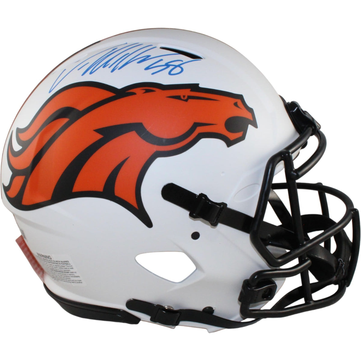 Von Miller Signed Denver Broncos Authentic Lunar Helmet Beckett WIT-Powers Sports Memorabilia