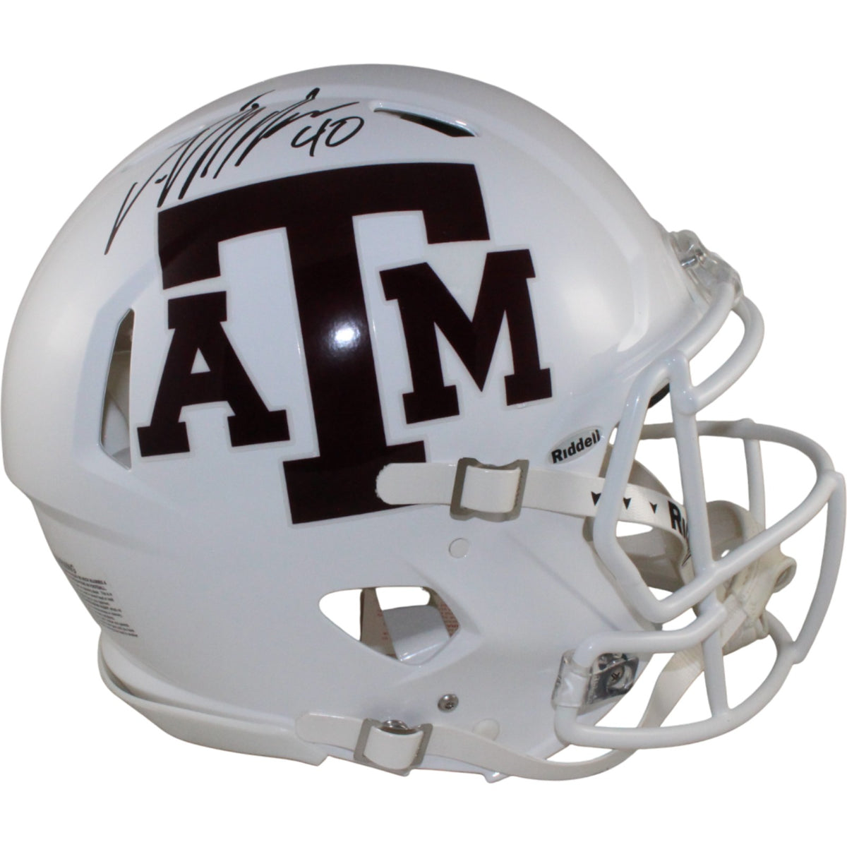 Von Miller Texas A&M Aggies Authentic White Signed Helmet Beckett W 54683 Beckett-Powers Sports Memorabilia