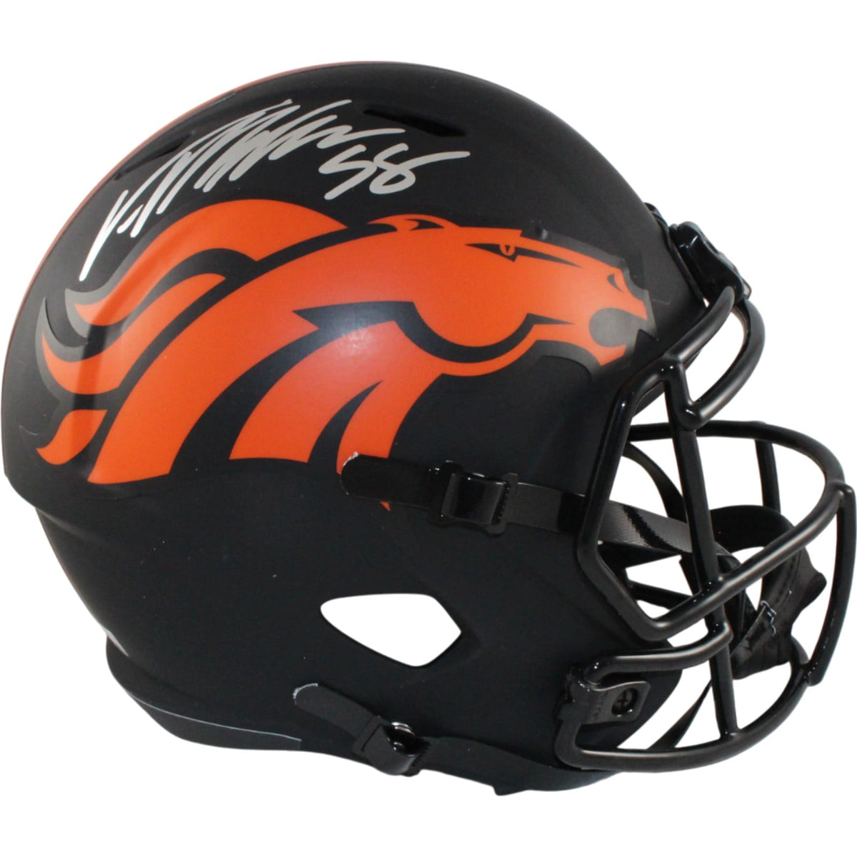 Von Miller Signed Denver Broncos Full-Size Eclipse Helmet – Beckett Witness Authenticated-Powers Sports Memorabilia
