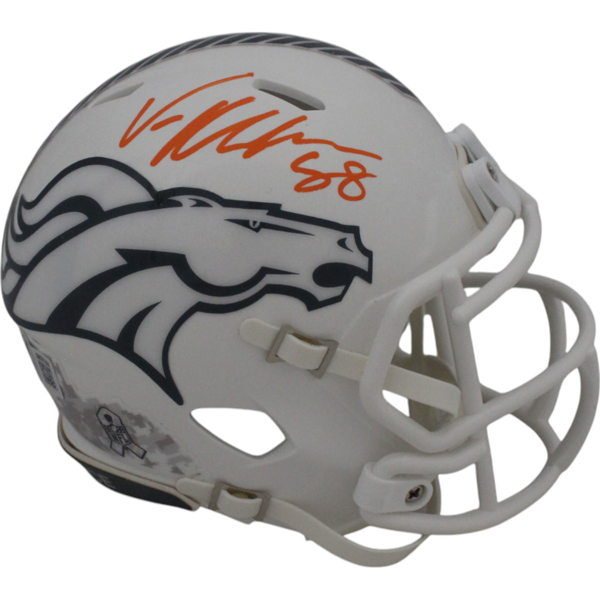 Von Miller Denver Broncos 24 Salute Signed Mini Helmet-Powers Sports Memorabilia