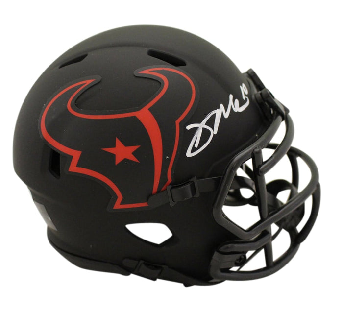 David Mills Signed Houston Texans Eclipse Mini Helmet – Beckett Authenticated-Powers Sports Memorabilia
