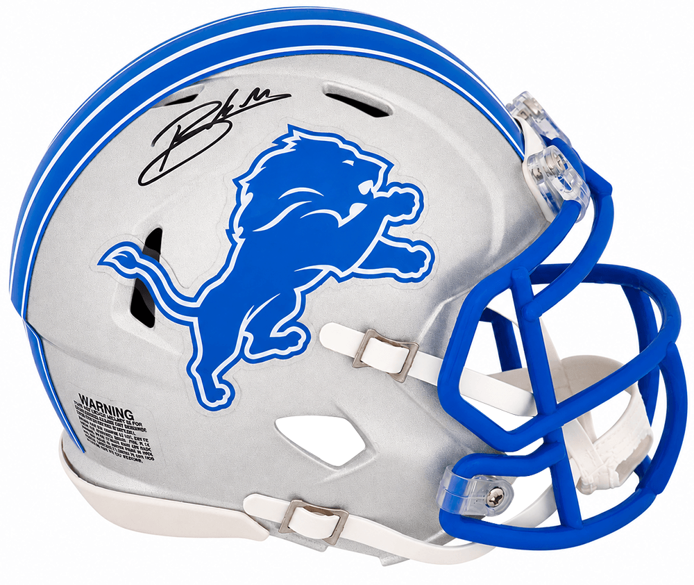Blake Miller Autographed Detroit Lions Riddell Speed Mini Helmet-Powers Sports Memorabilia