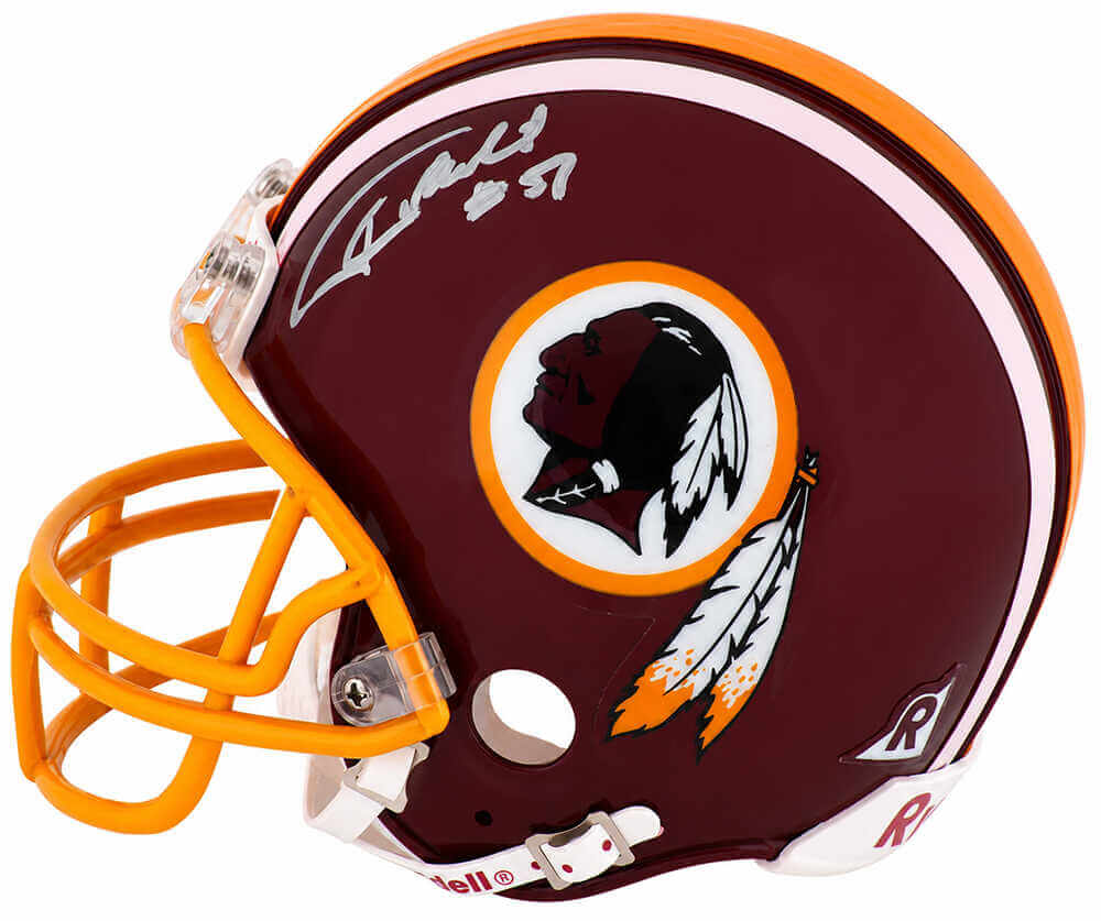 Rich Milot Autographed Washington Throwback Riddell (VSR4) Mini Helmet-Powers Sports Memorabilia
