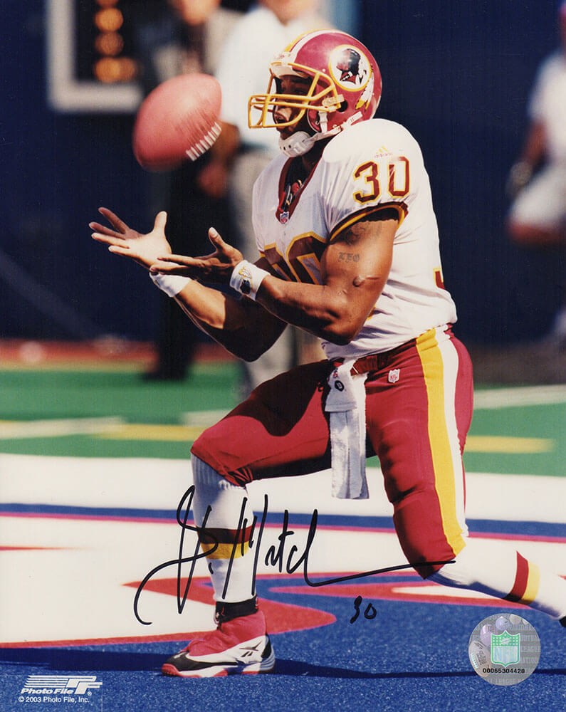 Brian Mitchell Autographed Washington Football Team Catching Football 8x10 Photo-Powers Sports Memorabilia
