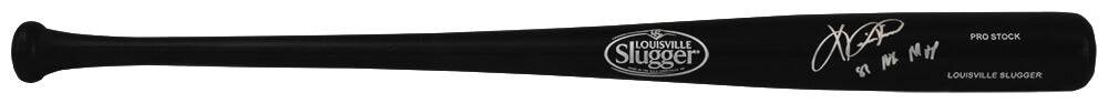 Kevin Mitchell Autographed Louisville Slugger Pro Stock Black Baseball Bat with 89 NL MVP-Powers Sports Memorabilia