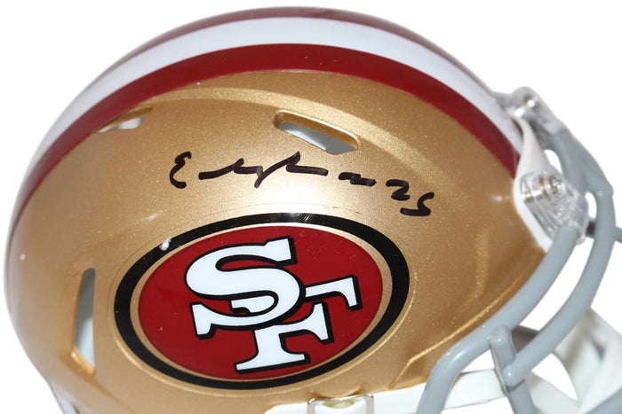 Elijah Mitchell Signed San Francisco 49ers Mini Helmet – Beckett Authenticated-Powers Sports Memorabilia