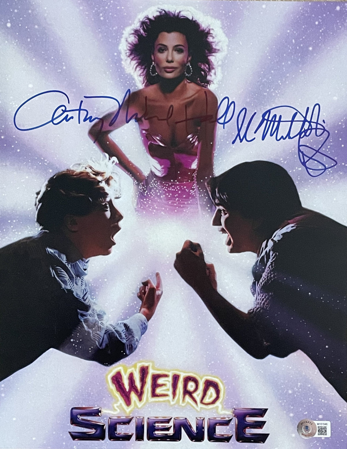 Ilan Mitchell-Smith Anthony Michael Hall Autographed Weird Science Photo – Beckett Authenticated-Powers Sports Memorabilia