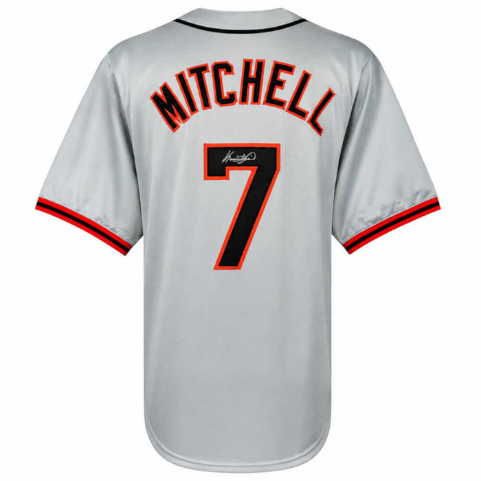 Kevin Mitchell Autographed Grey Throwback Custom Baseball Jersey-Powers Sports Memorabilia