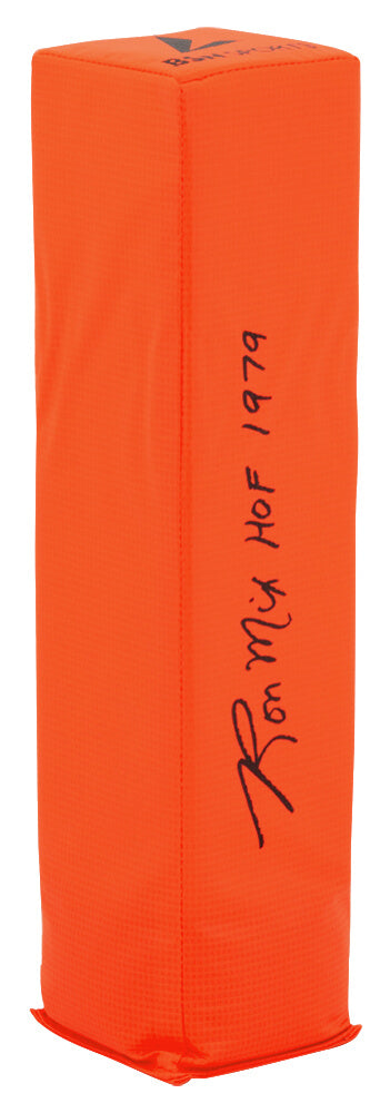 Ron Mix Autographed BSN Orange Endzone Football Pylon w/ HOF 1979-Powers Sports Memorabilia