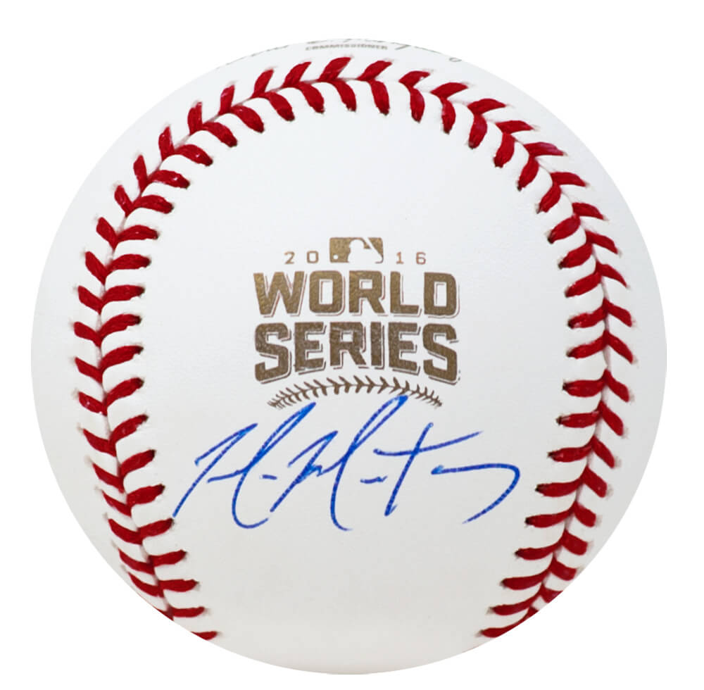 Mike Montgomery Autographed Rawlings Official 2016 World Series MLB Baseball-Powers Sports Memorabilia